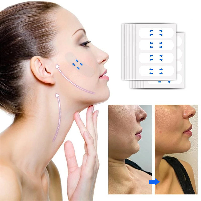 Nastro adesivo invisibile per sollevare il viso — Contorno facciale a V discreto