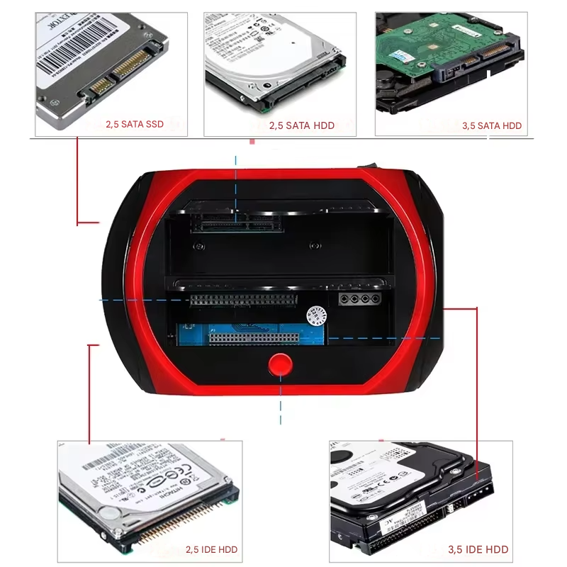 Estación de acoplamiento multifunción para discos duros: concentrador IDE y SATA universal | livraina