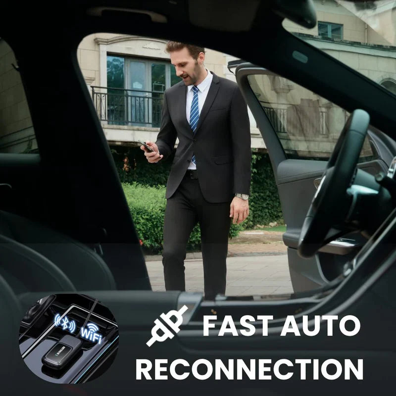 NovaLink vezeték nélküli CarPlay- és Android Auto-adapter — Beépített alkalmazásközpont