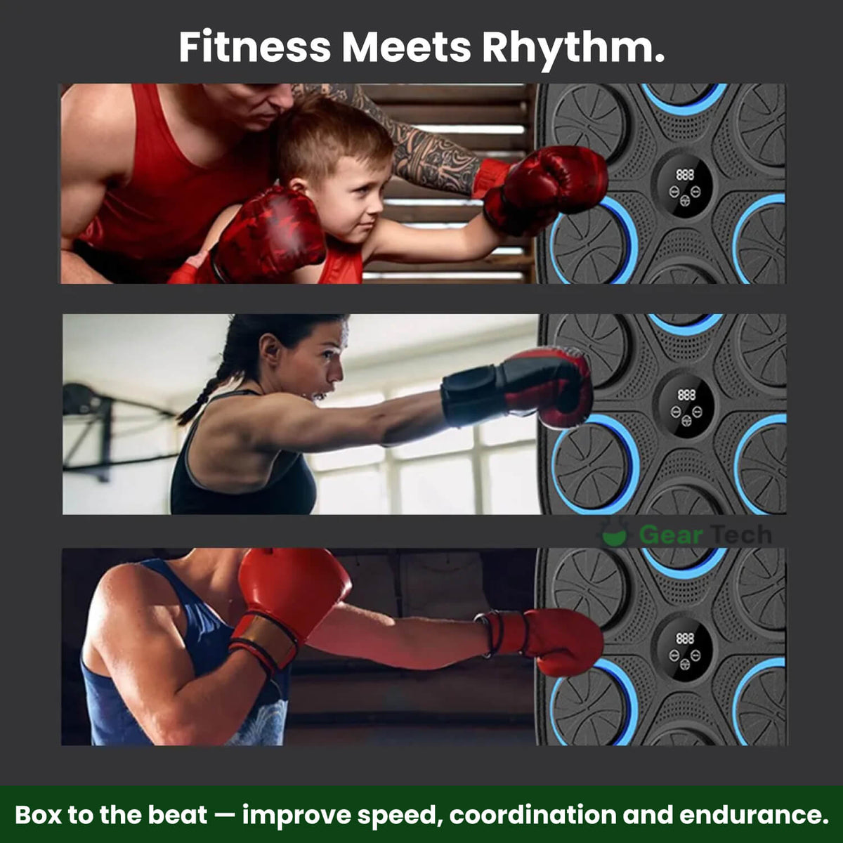 Rhythm Boxing Pad — Music-Driven Interactive Punching Wall