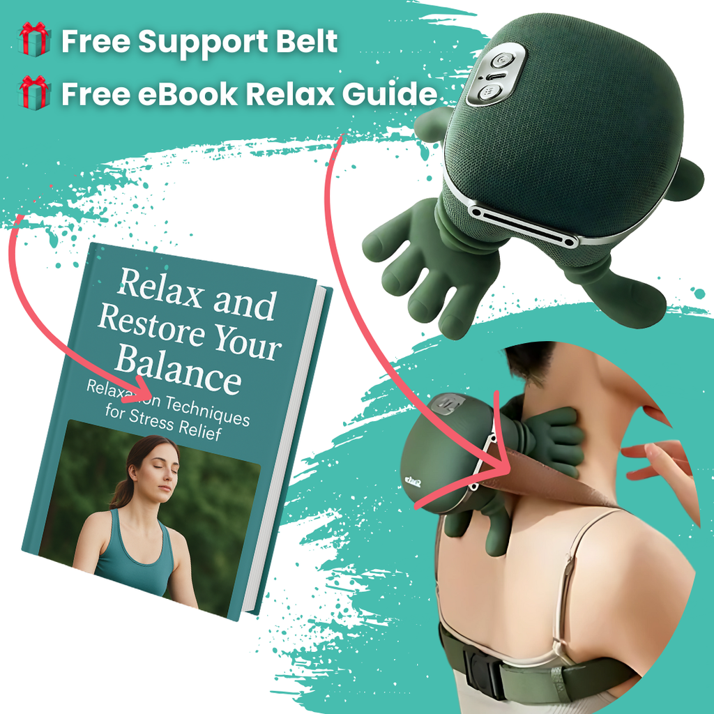 PulseFlex portabel handmassageapparat — värme, USB-uppladdningsbar