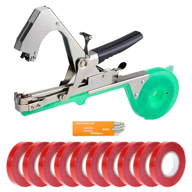 Einhändiges Bindewerkzeug für Pflanzen – Band und Clips, 50 mm Öffnung | livraina