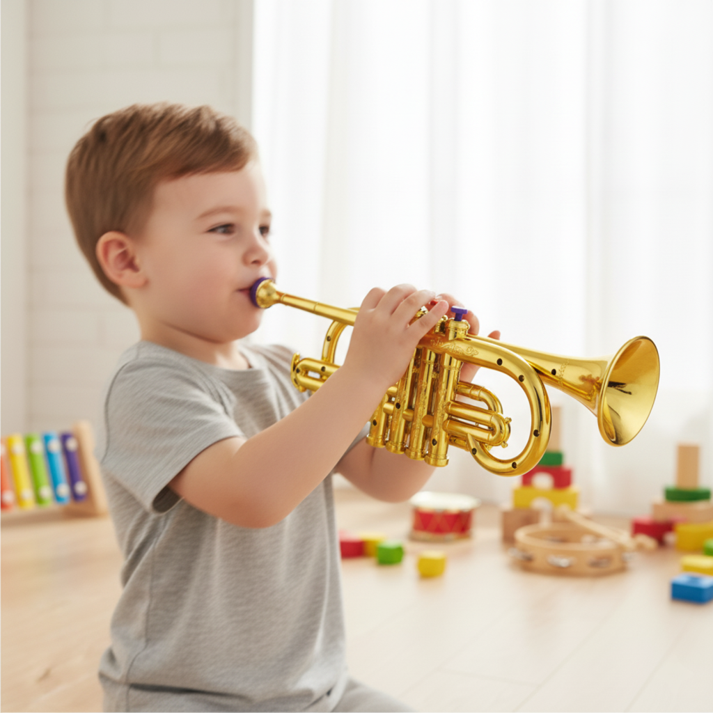 Children's Trumpet Toy — 4 Keys, Educational ABS Plastic
