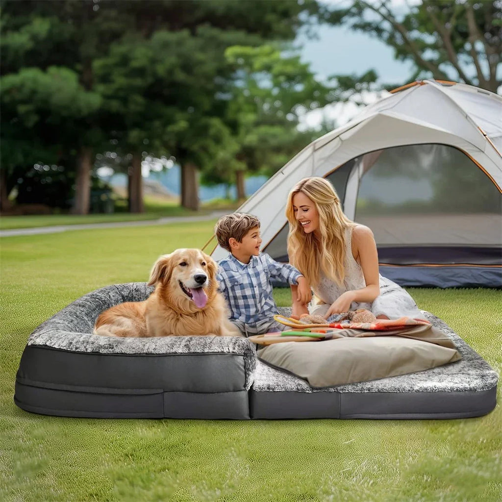 CozyPaw 180 Cm Großes Hundebett — Gemeinsame Liege für Haustier & Besitzer