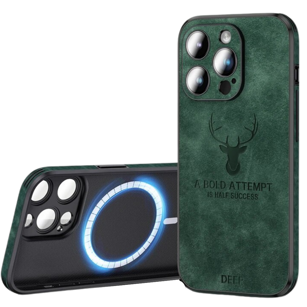 Funda delgada de cuero genuino para smartphone — Carcasa elegante y resistente a los golpes