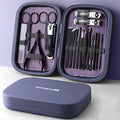 Set per la cura delle unghie LuxNails da 18 pezzi in acciaio inossidabile — Custodia portatile