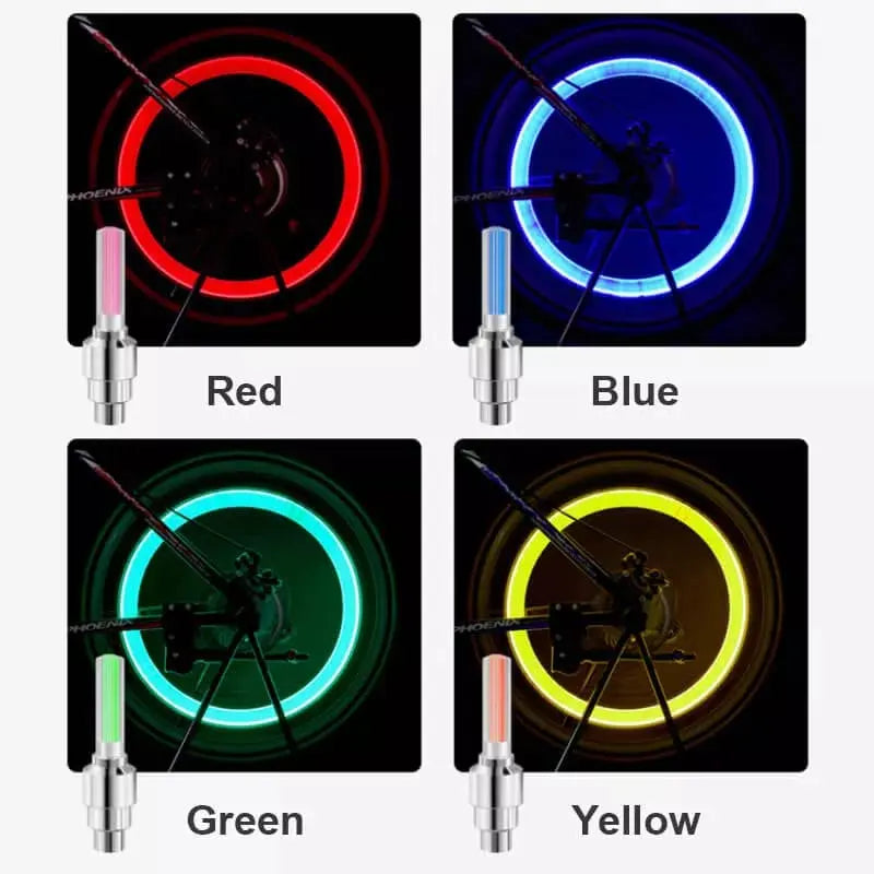 LumaGlow LED-Ventilkappenleuchten — Aufsteckbares Ventil-Design mit Bewegungsaktivierung