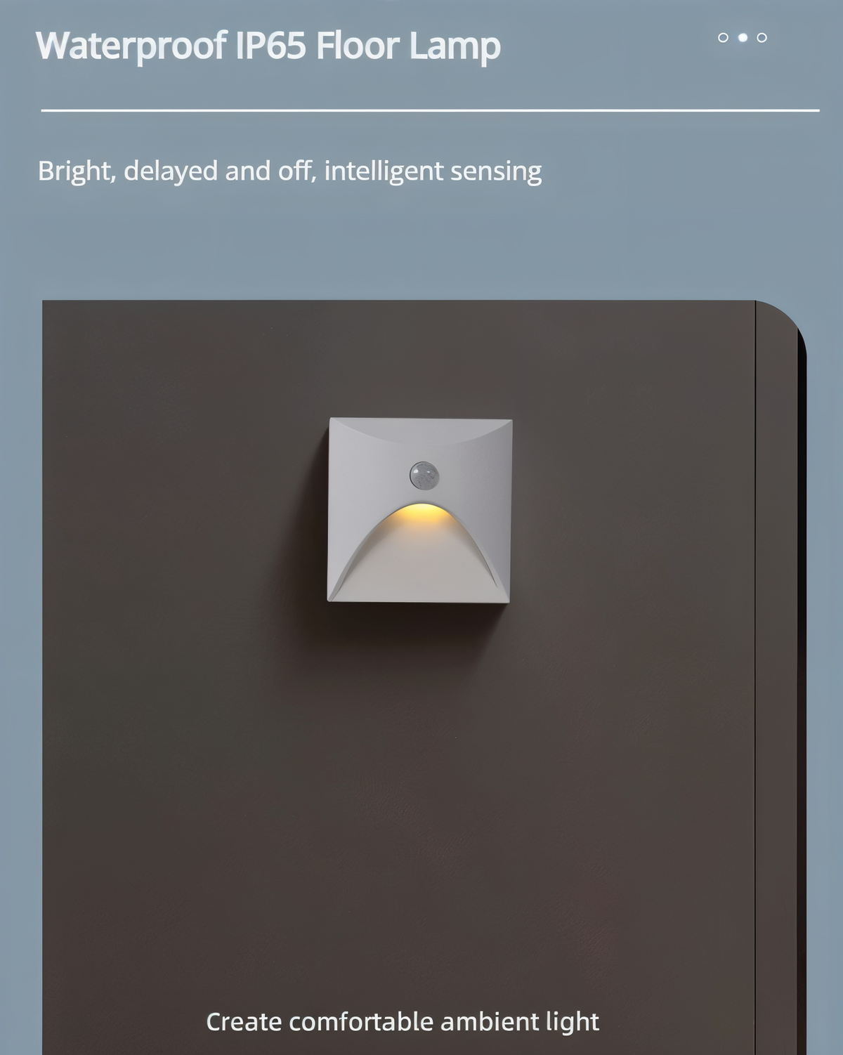 Lampada da parete LED LuminiPath con attivazione tramite movimento — Protezione impermeabile IP65