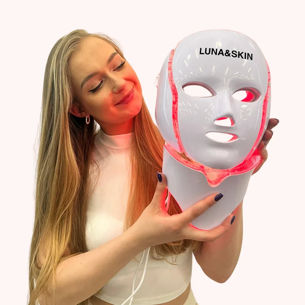NovaGlow RegenMask Maska LED na twarz i szyję — 192 diody LED