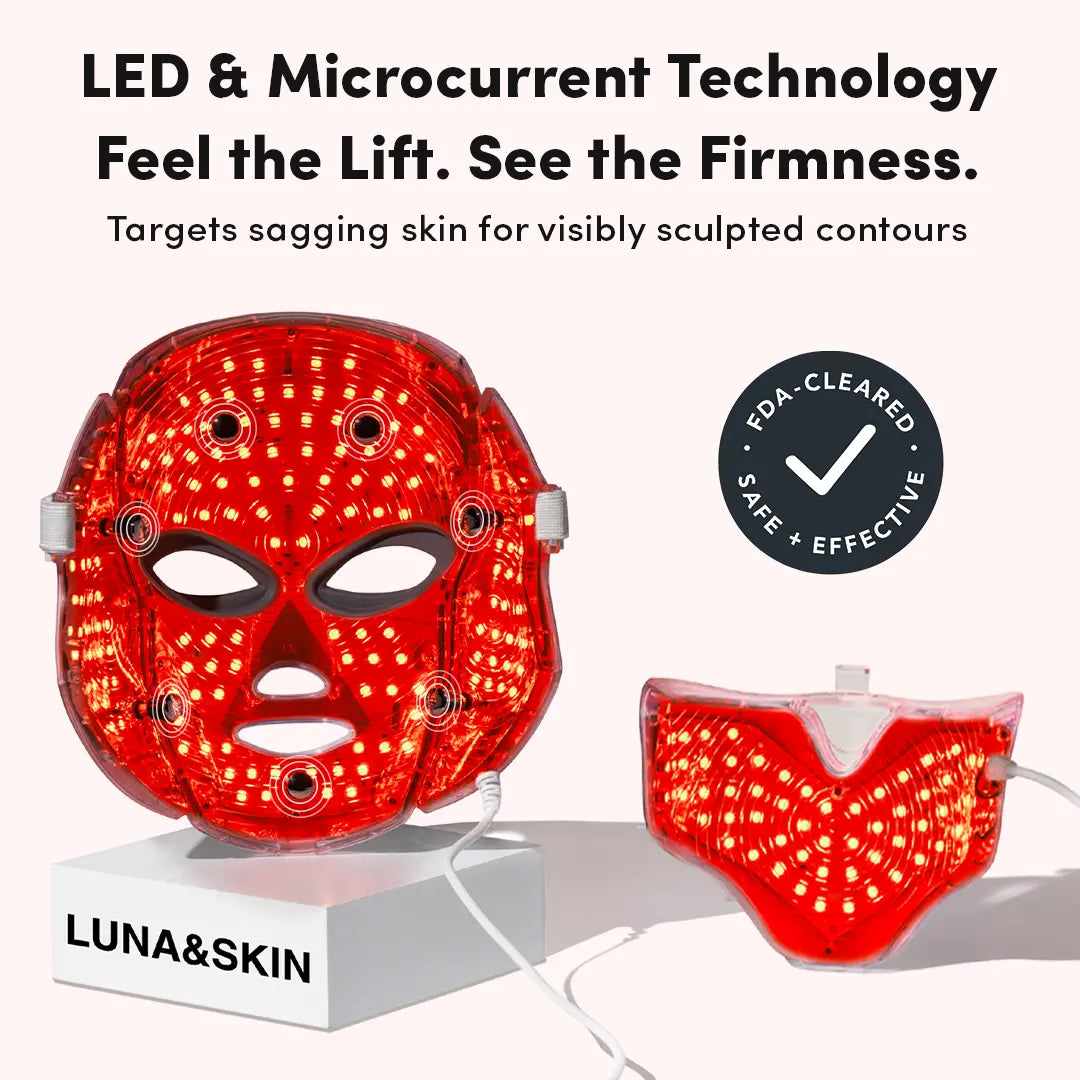 NovaGlow RegenMask LED maska — 7 vlnových délek pro mikroproudovou terapii pokožky