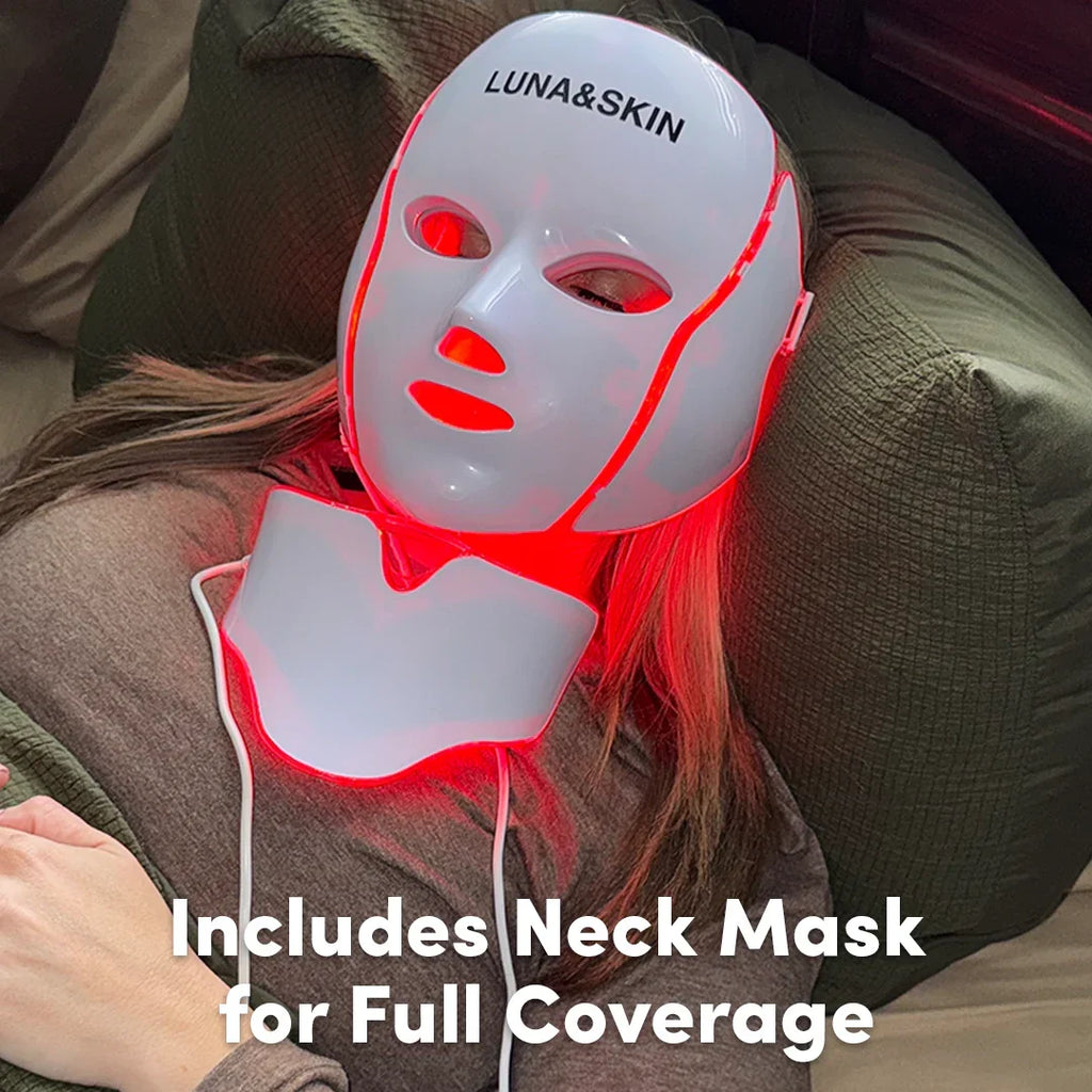 NovaGlow RegenMask Maska LED na twarz i szyję — 192 diody LED