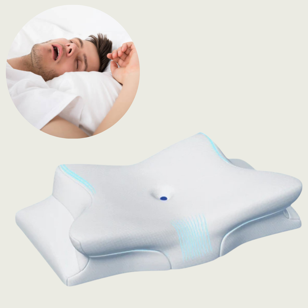 Ergonomic Memory Foam Pillow for Snoring and Sleep Apnea Relief