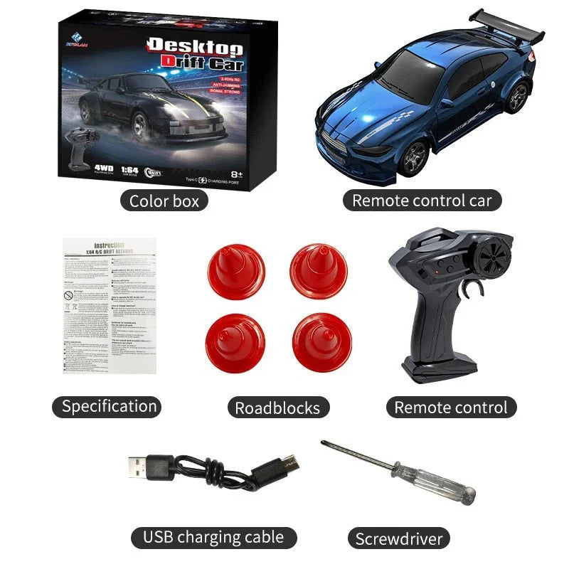 GlideSpark 1:64 Scale RC Drift Car — Precision Remote Control