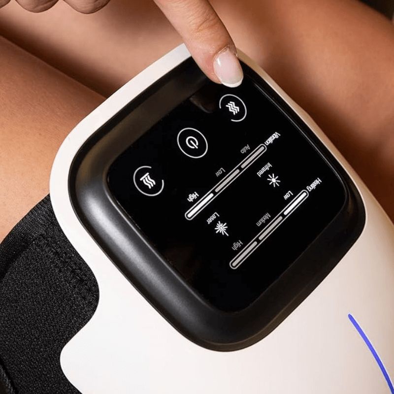 Cordless Heated Knee Massager — Adjustable Heat, 3 Vibration Modes