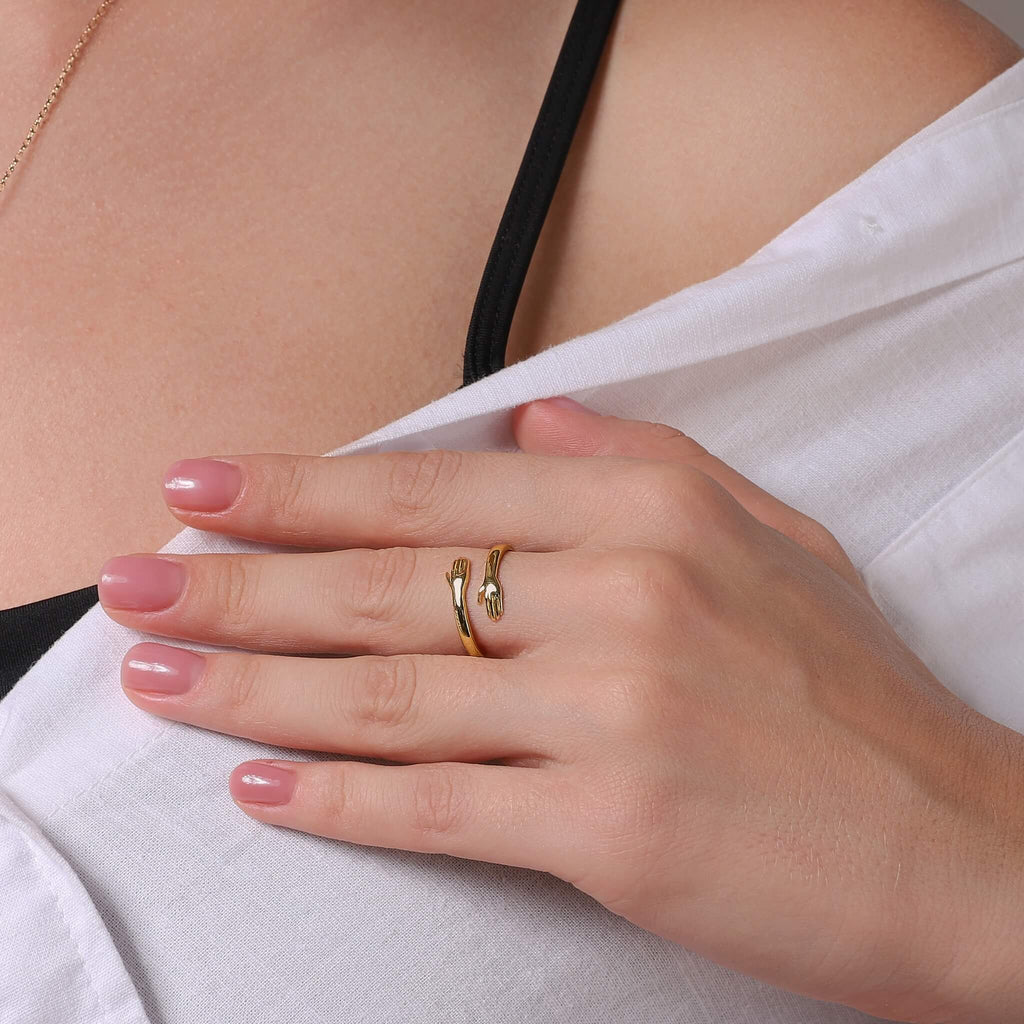 NovaForge Hug Ring — Stainless Steel, Gold or Silver Finish
