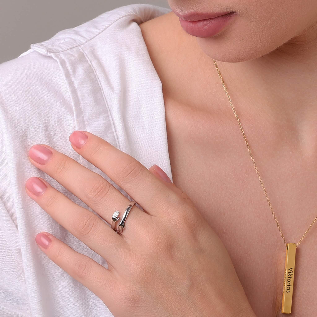 NovaForge Hug Ring — Stainless Steel, Gold or Silver Finish