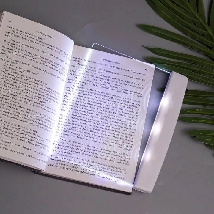 Lampada LED da lettura a pannello piatto — 2 livelli di luminosità, protezione per gli occhi