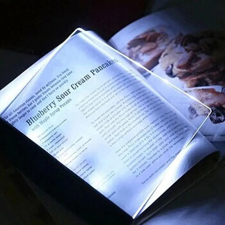 Lampada LED da lettura a pannello piatto — 2 livelli di luminosità, protezione per gli occhi