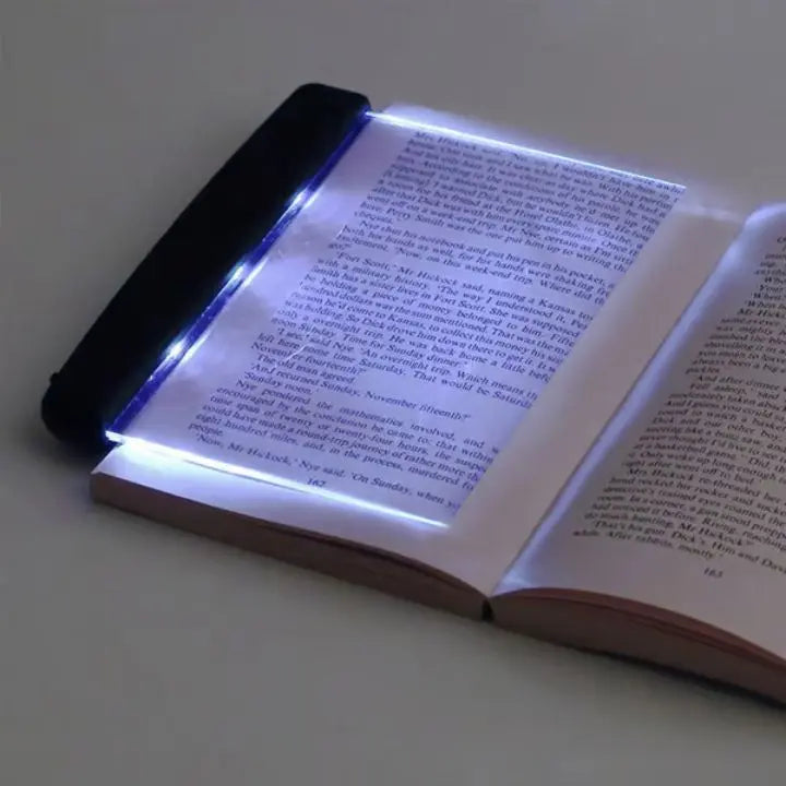Lampada LED da lettura a pannello piatto — 2 livelli di luminosità, protezione per gli occhi