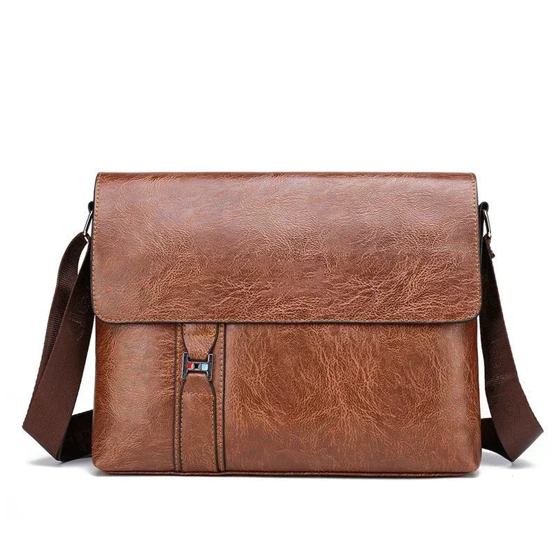 NobleCraft Large Leather Messenger Bag for Work and Play | livraina