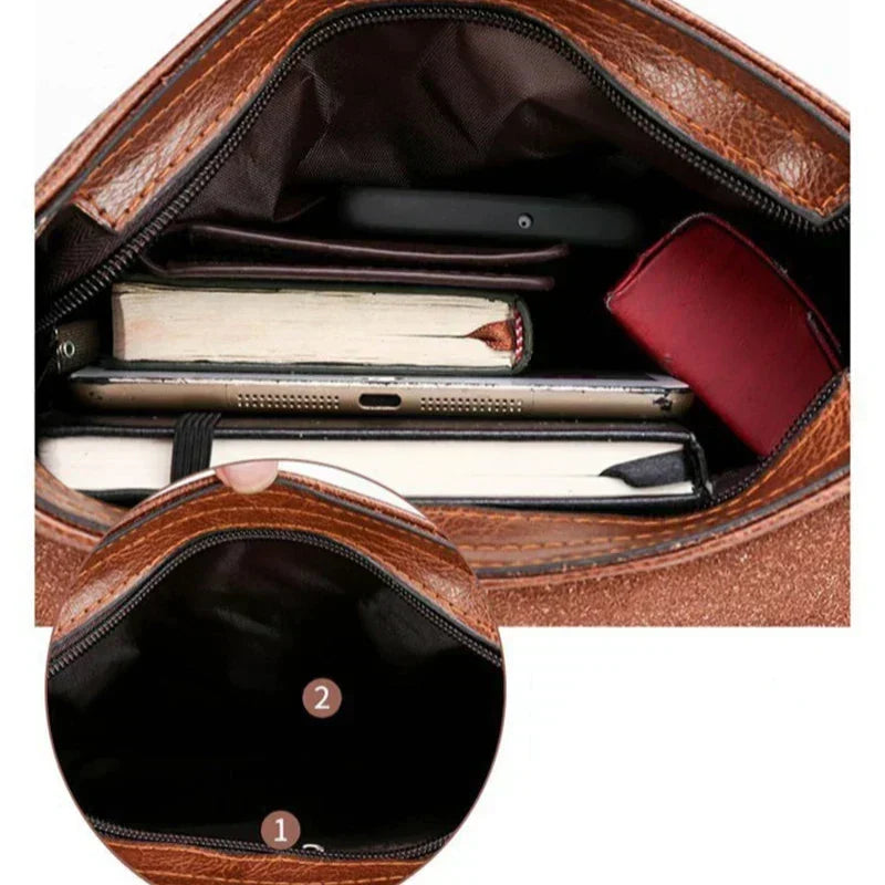 NobleCraft Large Leather Messenger Bag for Work and Play | livraina