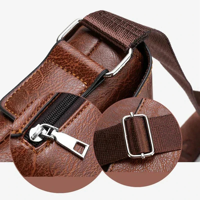 NobleCraft Large Leather Messenger Bag for Work and Play | livraina