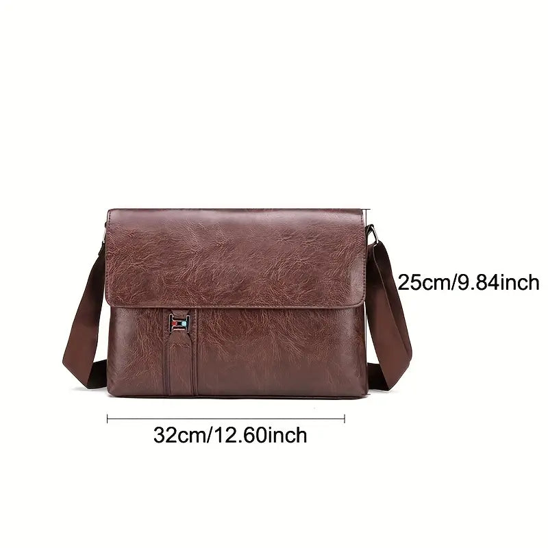 NobleCraft Large Leather Messenger Bag for Work and Play | livraina