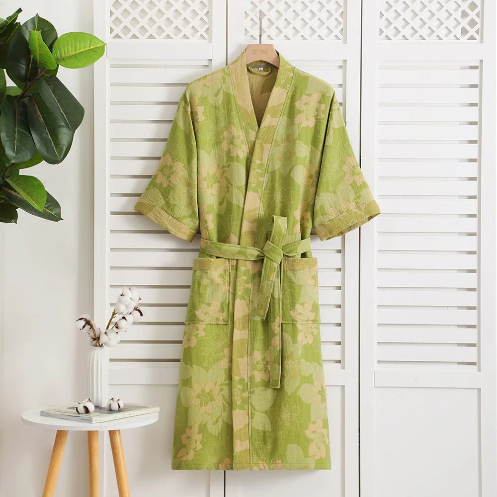 NaturaLuxe - Reversible Organic Cotton Kimono Robe for Ultimate Comfort | livraina