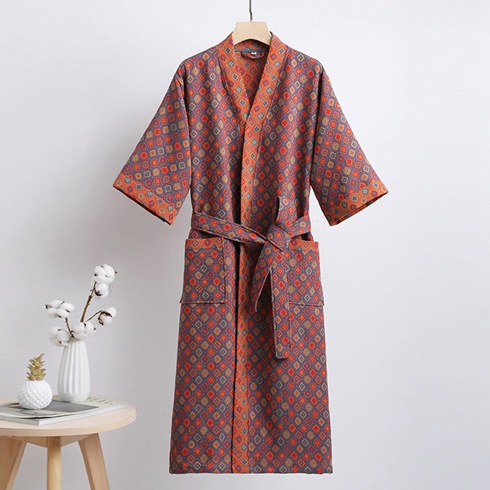 NaturaLuxe - Reversible Organic Cotton Kimono Robe for Ultimate Comfort | livraina