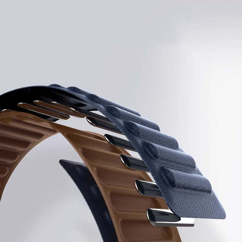 Mágneses bőr Apple Watch Link szíj — az 1-11. sorozattal kompatibilis