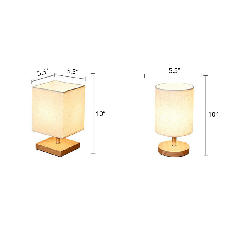 Stolní lampa Natural Elegance s dřevěnou základnou a lněným stínidlem | livraina