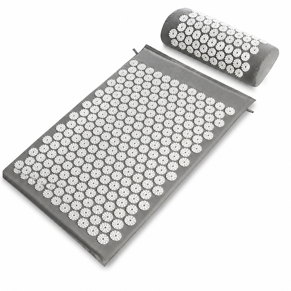 Akupresurní podložka z přírodního lnu a ekologické pěny (včetně polštářku pod krk) | livraina