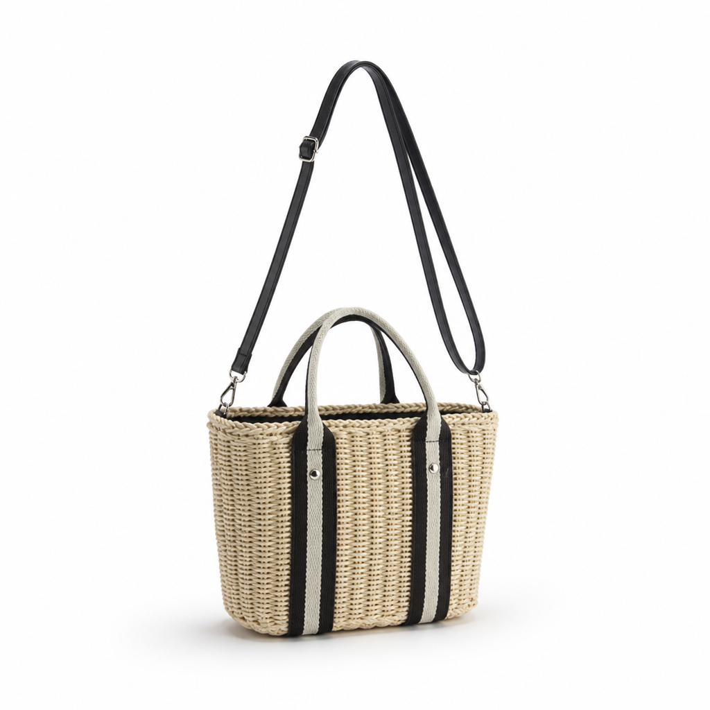 Natural Raffia Tote Bag (Removable Strap) | livraina