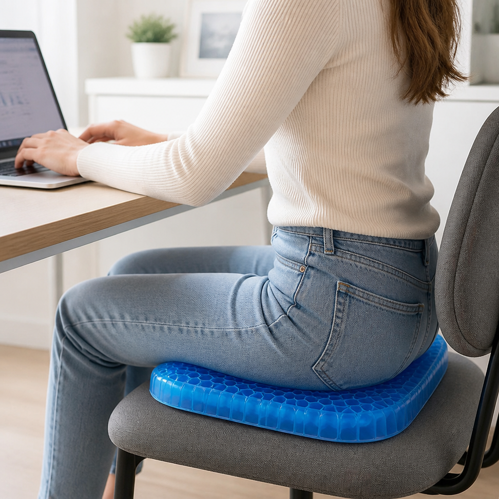 Coussin de siège orthopédique en gel alvéolé | livraina