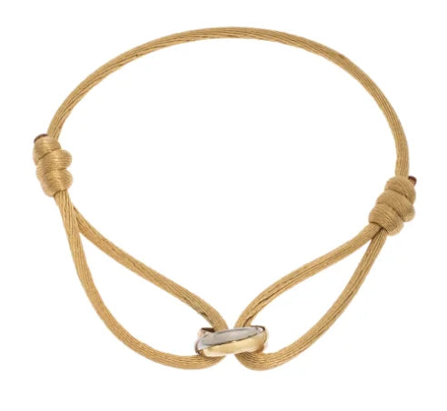 Minimalistisches Flechtarmband — Verstellbarer Infinity-Anhänger in Roségold
