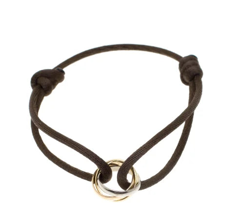Minimalistisches Flechtarmband — Verstellbarer Infinity-Anhänger in Roségold