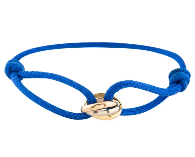 Minimalistisches Flechtarmband — Verstellbarer Infinity-Anhänger in Roségold