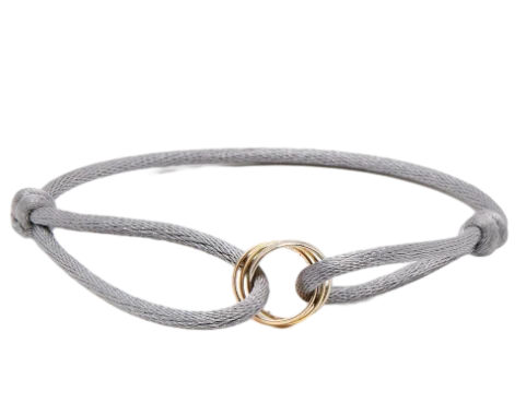 Minimalistisches Flechtarmband — Verstellbarer Infinity-Anhänger in Roségold