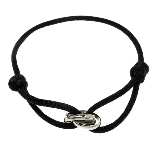 Minimalistisches Flechtarmband — Verstellbarer Infinity-Anhänger in Roségold