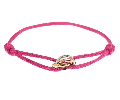 Minimalistisches Flechtarmband — Verstellbarer Infinity-Anhänger in Roségold