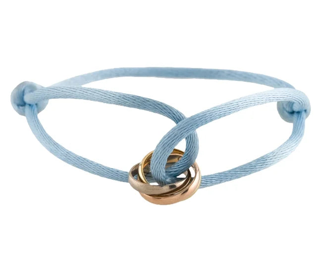 Minimalistisches Flechtarmband — Verstellbarer Infinity-Anhänger in Roségold