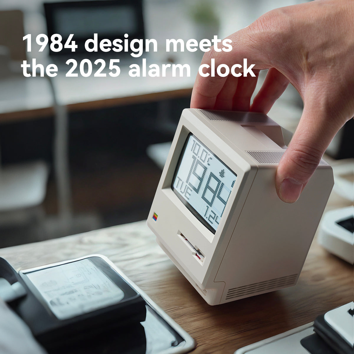 NexaTick Retro Computer-Style Digital Alarm Clock