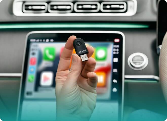 محوّل لاسلكي صغير لـ CarPlay وAndroid Auto - ترقية دون أسلاك