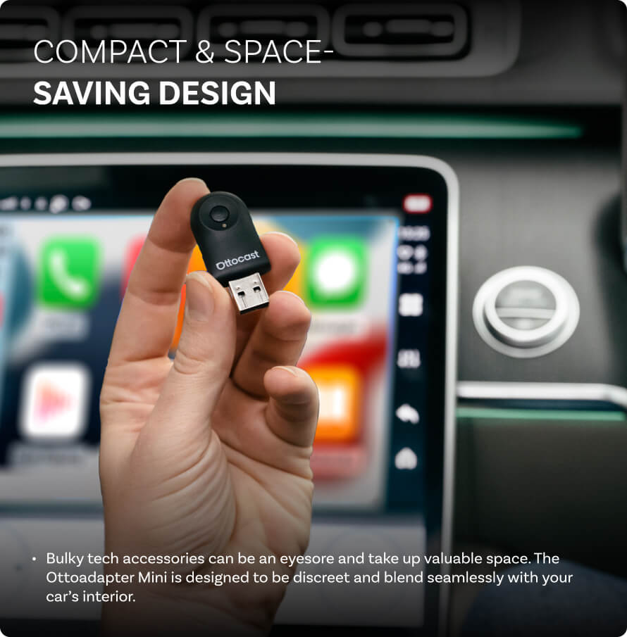 محوّل لاسلكي صغير لـ CarPlay وAndroid Auto - ترقية دون أسلاك