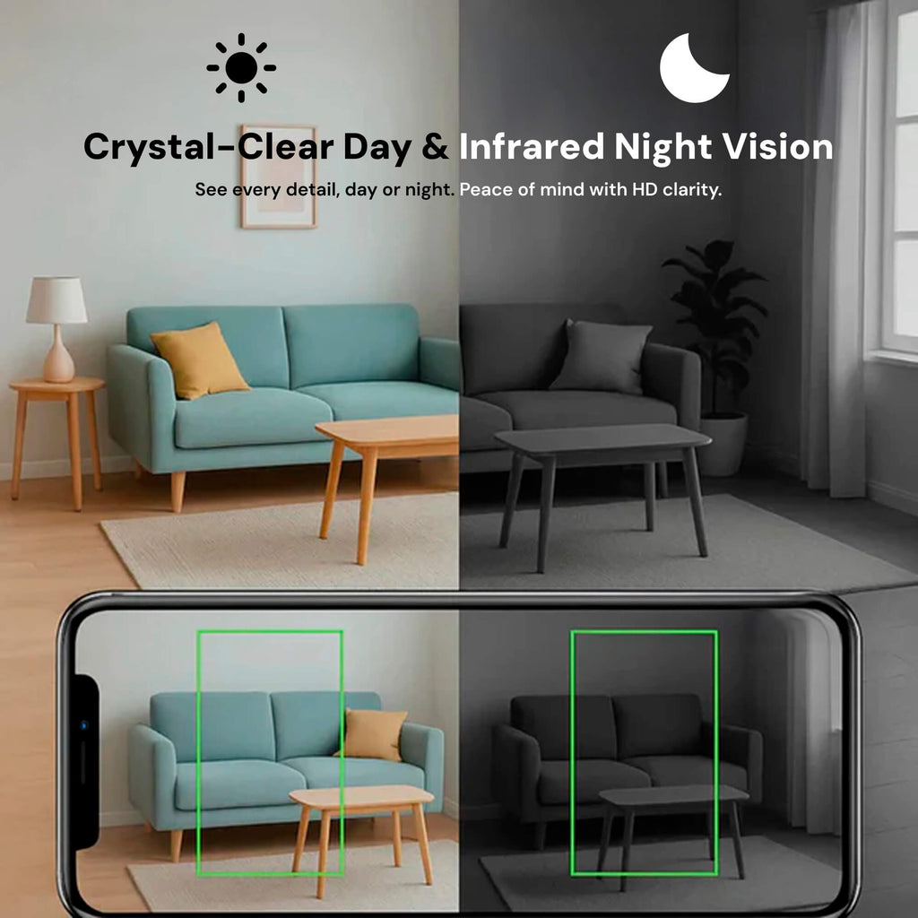 Mini bezdrátová skrytá kamera AeroGuard — nahrávání zvuku