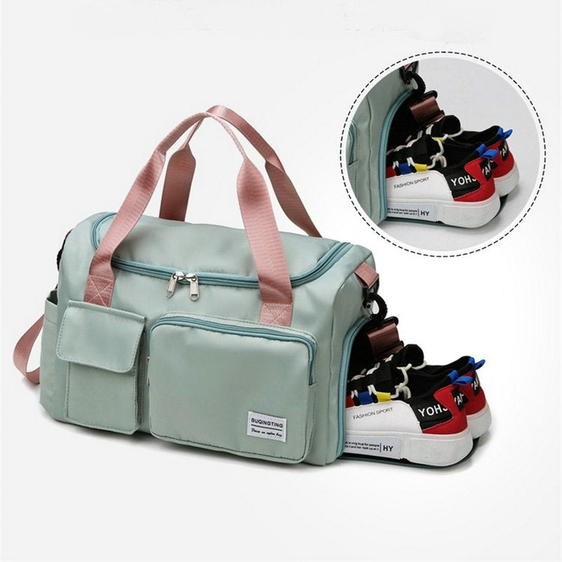 Travel Duffle Bag — Multiple Pockets, Shoe Compartment