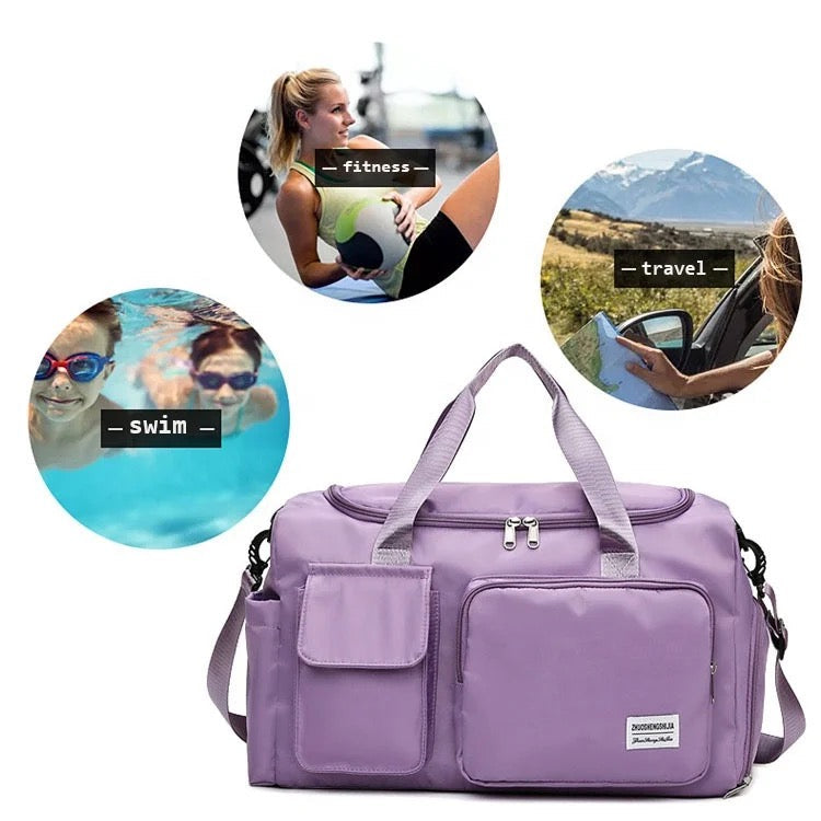 Τσάντα duffle με πολλές τσέπες — Ξεχωριστή θήκη παπουτσιών για γυμναστήριο και ταξίδια