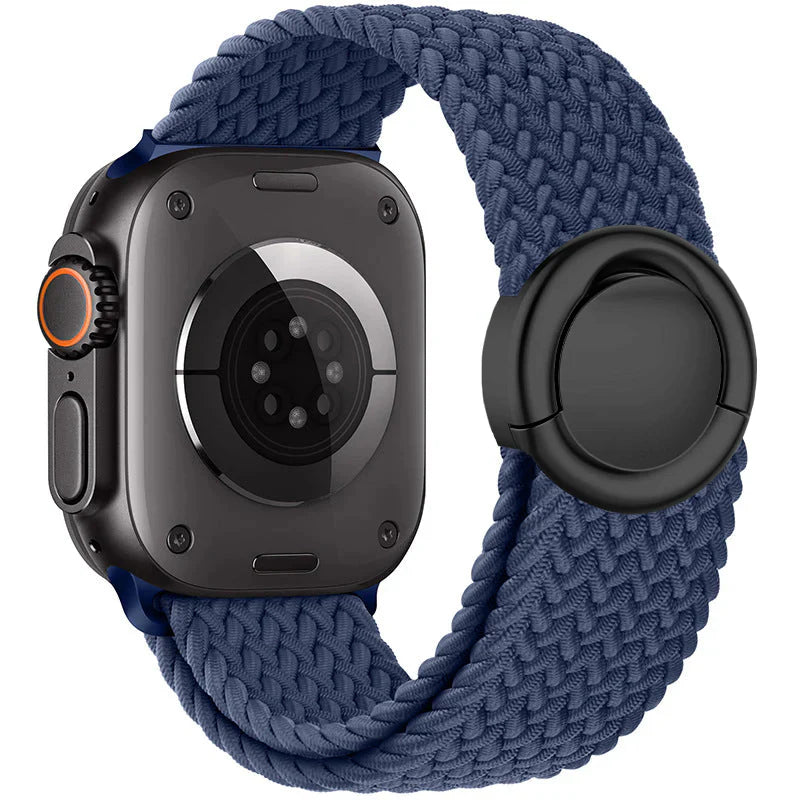 Cinturino intrecciato in nylon per Apple Watch — Fibbia rotonda regolabile