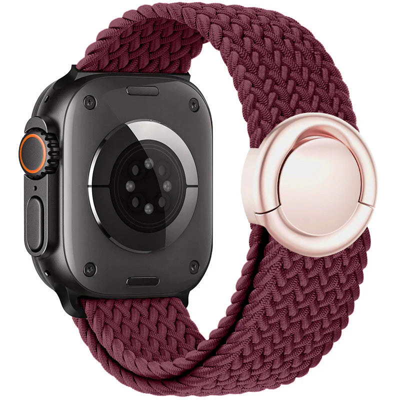 Cinturino intrecciato in nylon per Apple Watch — Fibbia rotonda regolabile