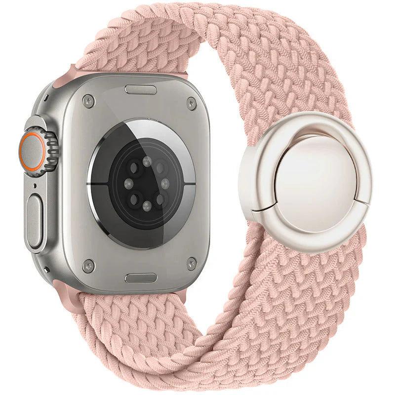 Cinturino intrecciato in nylon per Apple Watch — Fibbia rotonda regolabile